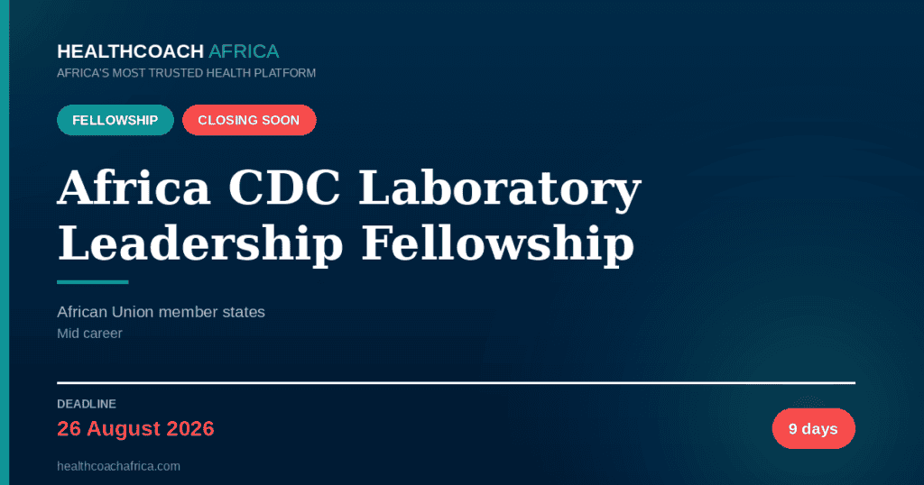 Africa CDC Epidemiology Fellowship application and public health field training program
