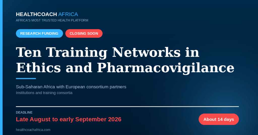 EDCTP3 Ethics Regulatory Grant banner showing pharmacovigilance and research ethics capacity building