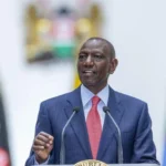Social Health Authority Registers 32.3 Million Kenyans, Ruto Says President William Ruto speaking at a podium about the Social Health Authority in Kenya.