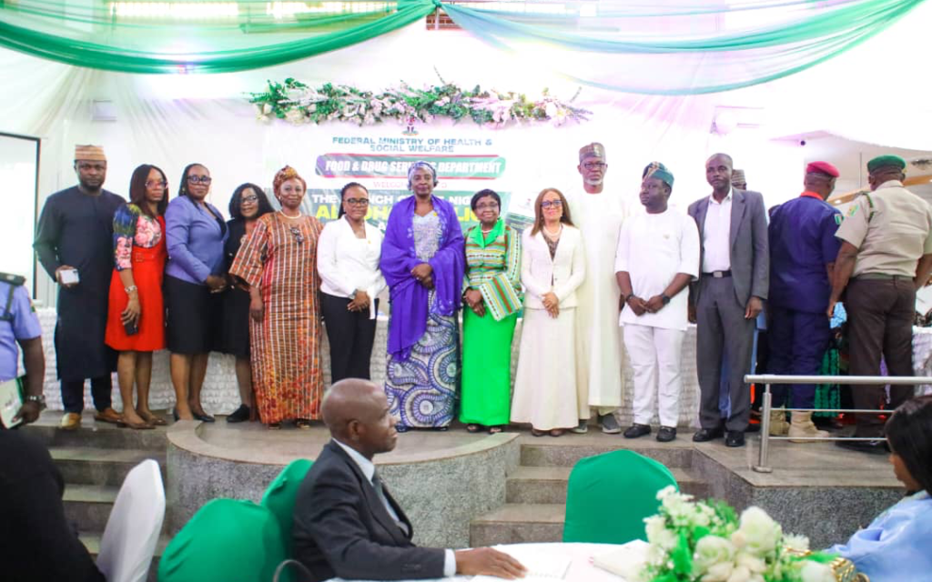 Officials seated at the public launch of Nigeria's national alcohol policy in Abuja.
