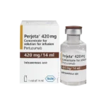 Pertuzumab (Perjeta): Uses, Administration, Side Effects and Safety Information Medical vial of targeted antibody therapy used for HER2-positive breast cancer infusion.