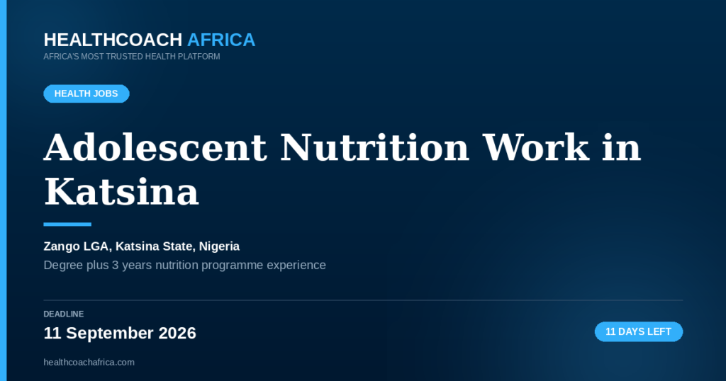 Health jobs grants scholarships listing for Medecins du Monde primary health facility in Nigeria
