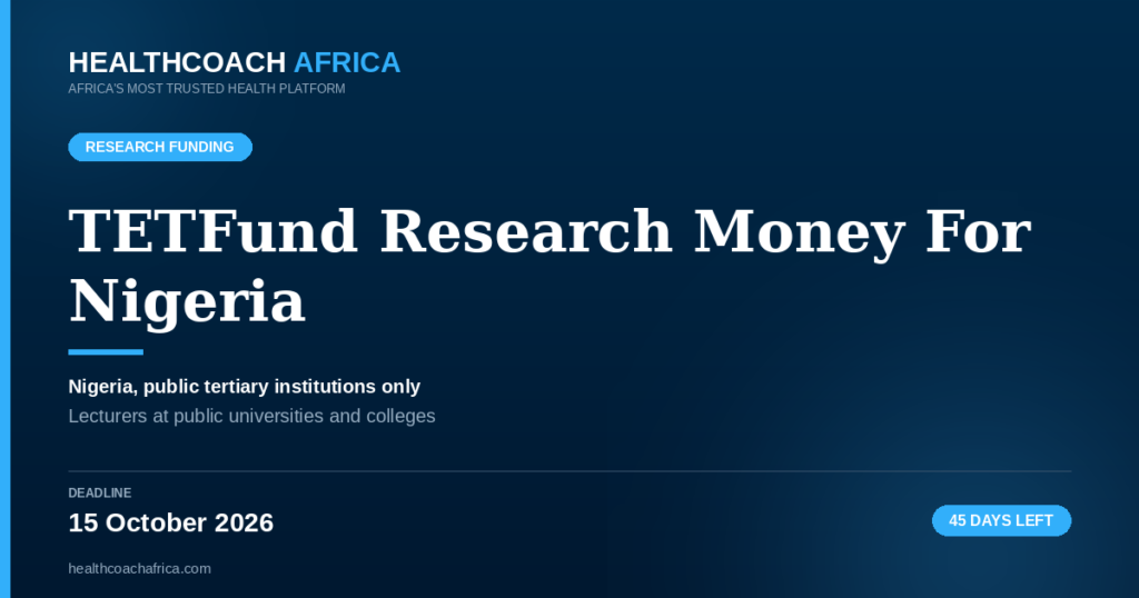 TETFund NRF 2026 Call for Concept Notes grant cycle research funding Nigerian public tertiary institutions