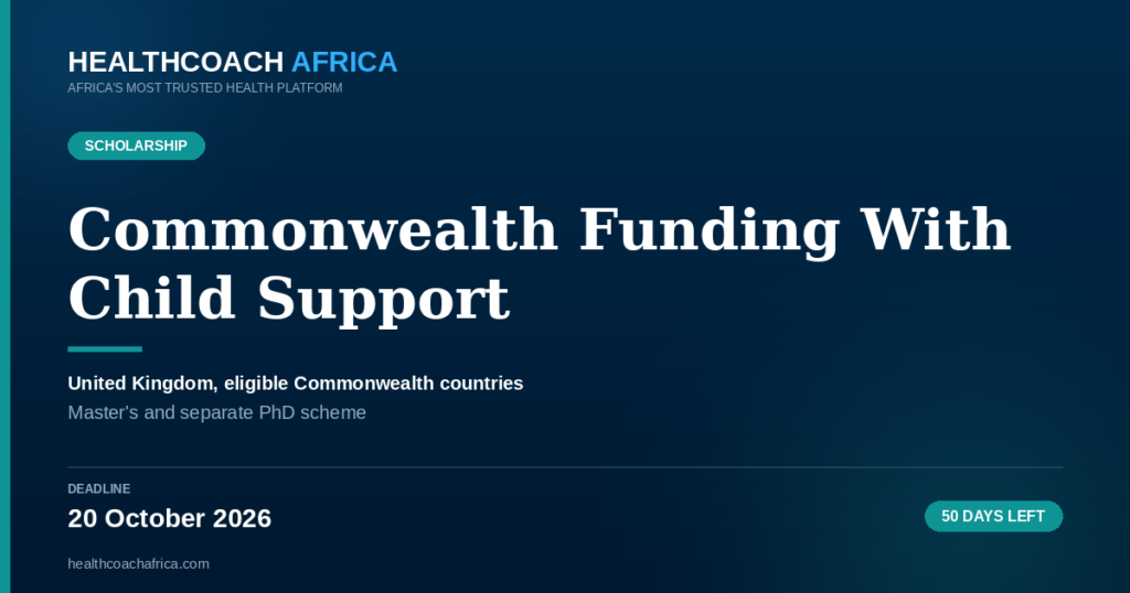 Commonwealth Master's Scholarships 2027 fully funded UK study for health professionals