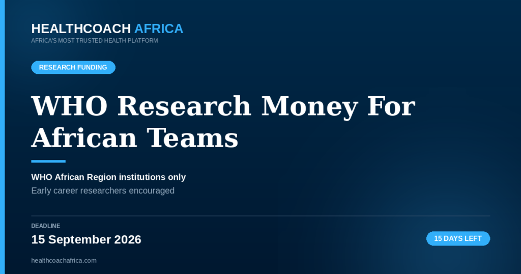 WHO AFRO Impact Grants 2026 implementation research funding for African health researchers