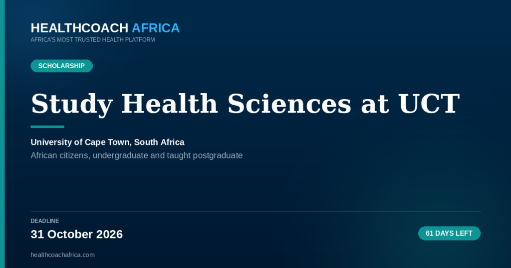 UCT Mastercard Foundation Scholars Program 2027 fully funded postgraduate diplomas in health sciences