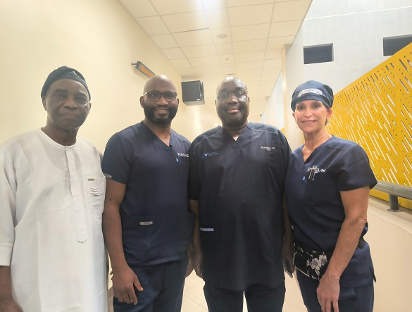 first tele robotic kidney surgery robotic console operating room abuja nigeria