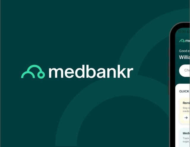 medbankr patient controlled health platform app interface on mobile phone
