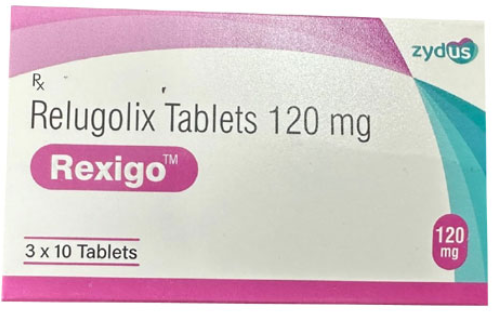 Rexigo 120mg treatment guide oral Relugolix tablet bottle for prostate cancer