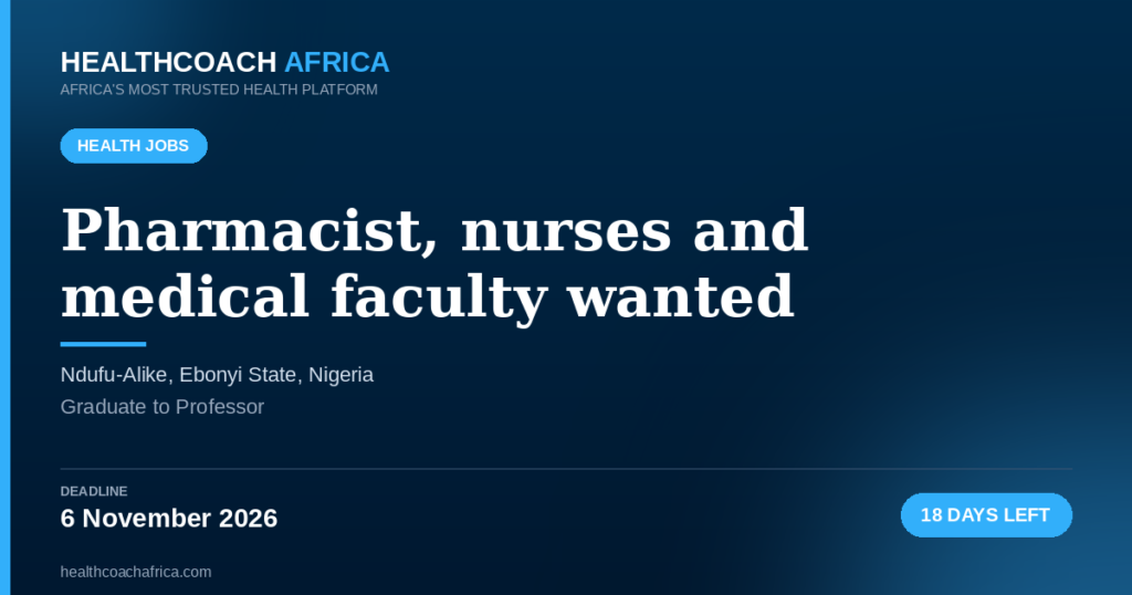 AE-FUNAI recruitment 2026 job vacancy advertisement in Ebonyi State