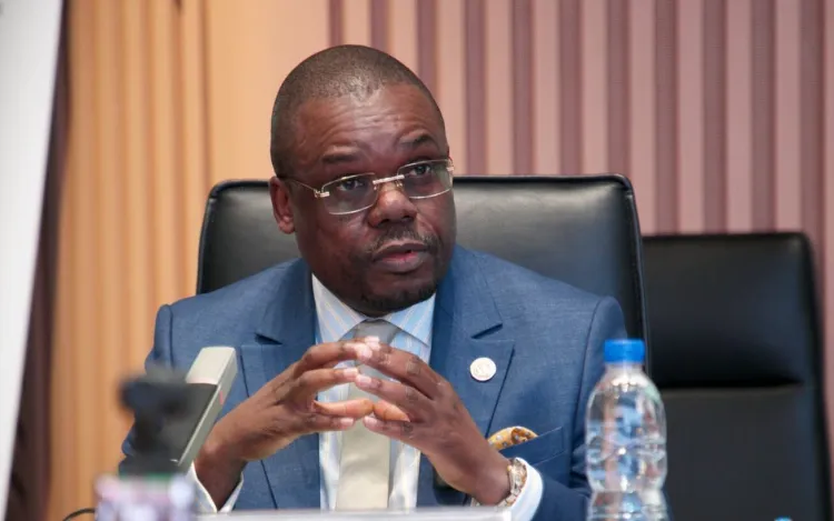 Jean Kaseya delivering an Africa CDC Ebola warning to health ministers